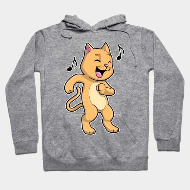 Cat Music Dance Hoodie by Markus Schnabel